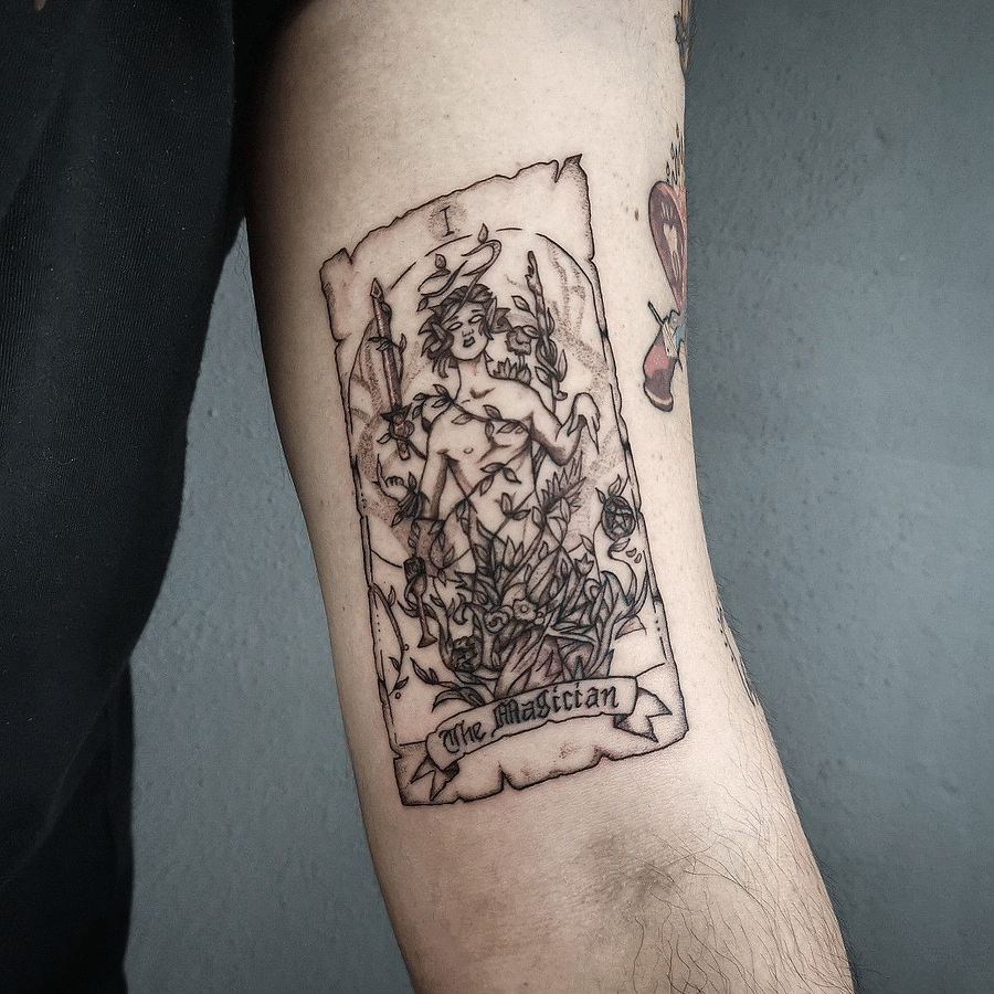 Fool and Death tarot card tattoos