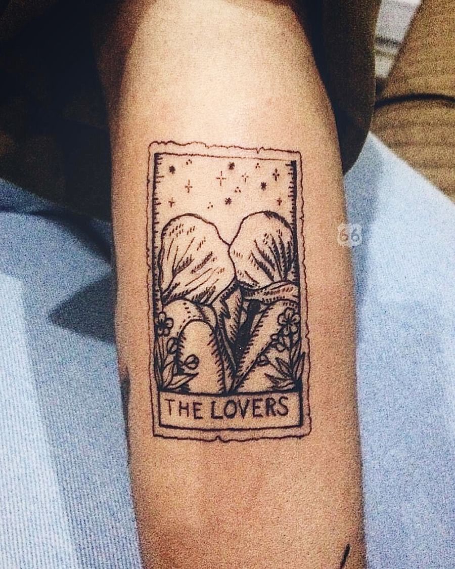 The Lovers Tarot Card Tattoo