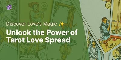 Unlock the Power of Tarot Love Spread - Discover Love's Magic ✨