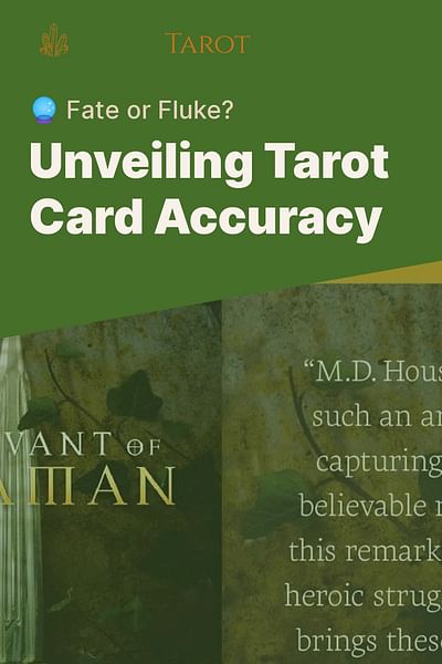 Unveiling Tarot Card Accuracy - 🔮 Fate or Fluke?