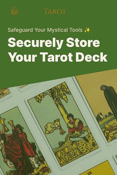 Securely Store Your Tarot Deck - Safeguard Your Mystical Tools ✨