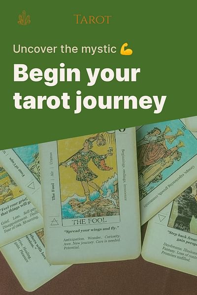 Begin your tarot journey - Uncover the mystic 💪