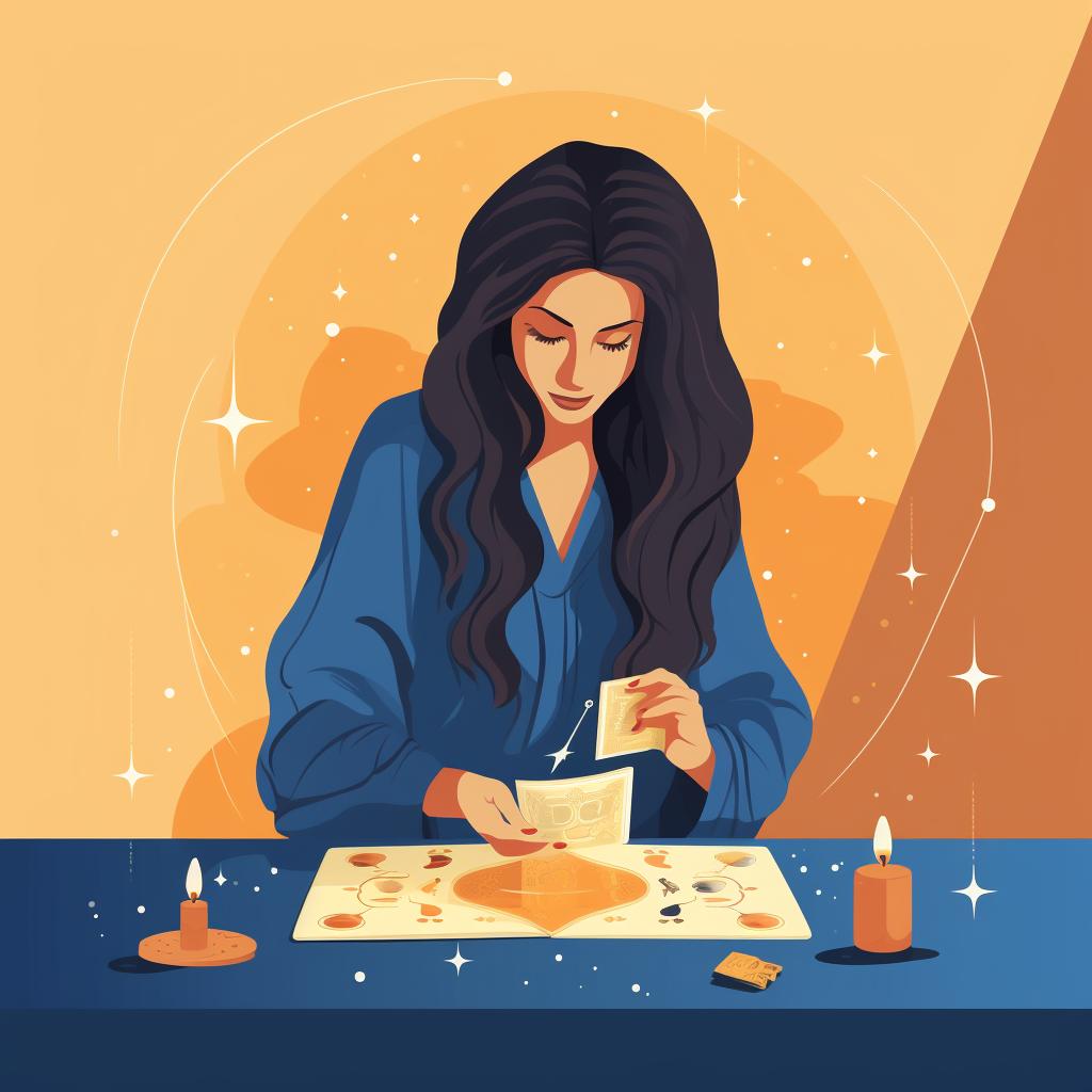 Person connecting with a tarot deck